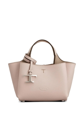 Tod's T-charm leather mini tote bag - Pink