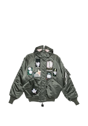 Alpha Industries Cecilie Bahnsen N-2B front-appliqué hooded jacket - Green