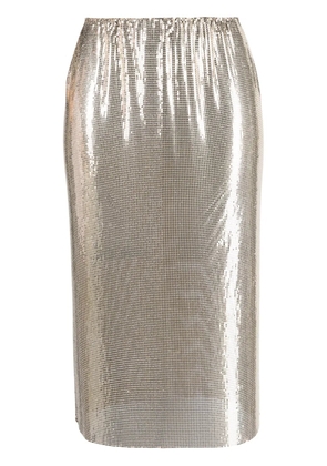Sportmax elasticated-waist sequin midi skirt - Gold