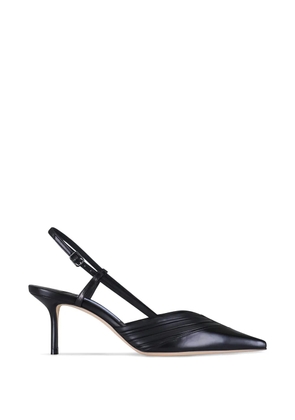 Jimmy Choo Afia ruched slingback pumps - Black