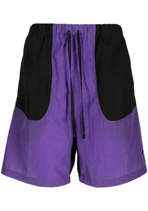 Off Duty Hail colour-block track shorts - Black