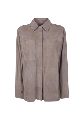 Salvatore Santoro leather shirt - Neutrals