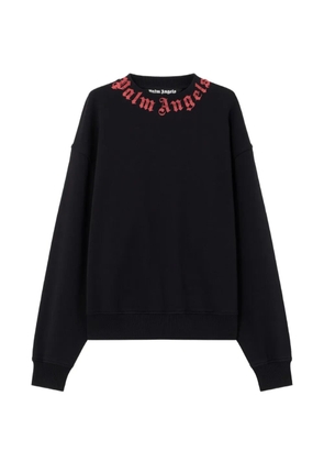 Palm Angels neck logo sweatshirt - Black