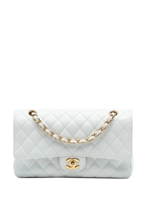 CHANEL Pre-Owned 2010-2011 Medium Classic Caviar Double Flap shoulder bag - White