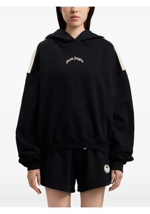 Palm Angels curved-logo hoodie - Black