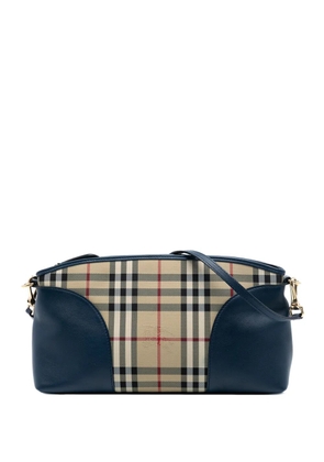 Burberry Pre-Owned 2000-2017 Small Haymarket Check Canvas and Leather Chichester crossbody bag - Brown