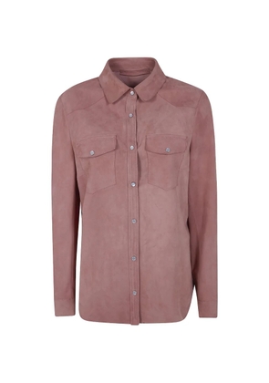 Salvatore Santoro buttoned suede shirt - Pink