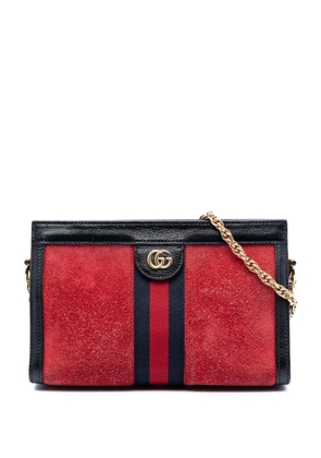 Gucci Pre-Owned 2016-2026 Small Suede Ophidia Chain crossbody bag - Red