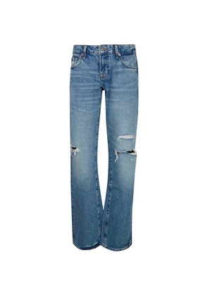 7 For All Mankind Low Straight distressed jeans - Blue