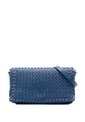 Bottega Veneta Pre-Owned 2012-2026 Nappa Intrecciato Flap crossbody bag - Blue