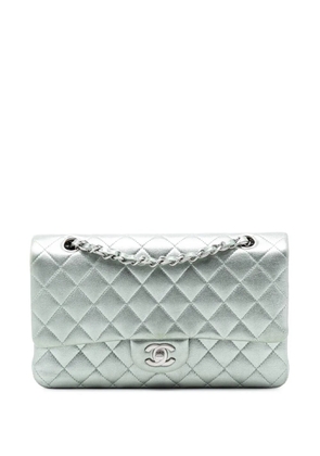 CHANEL Pre-Owned 2010-2011 Medium Classic Metallic Lambskin Double Flap shoulder bag - Green
