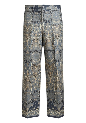 ETRO paisley-print trousers - Blue