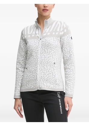 NEWLAND animal-print zipped jacket - Grey