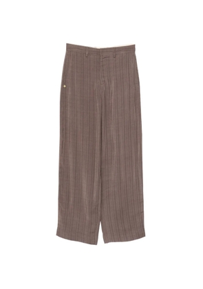 SAMUEL GUÌ YANG button straight-leg trousers - Brown