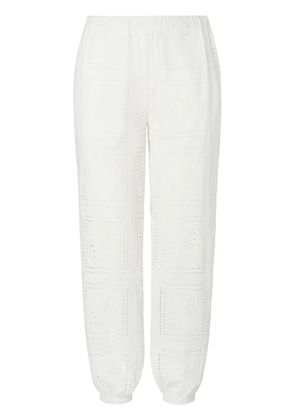 Tory Burch Eyelet trousers - White