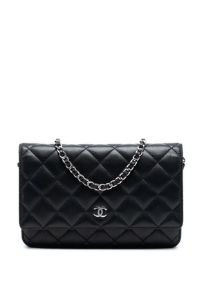 CHANEL Pre-Owned 2014 CC Quilted Lambskin Wallet On Chain crossbody bag - Black