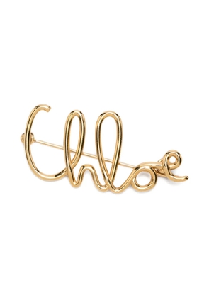 Chloé logo brooch - Gold