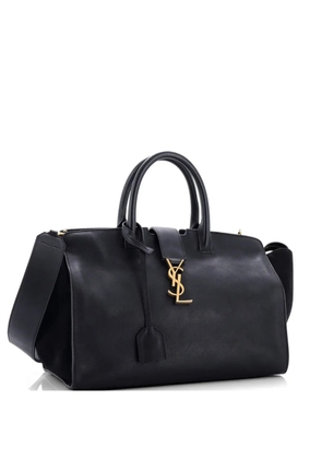 Saint Laurent Pre-Owned Monogram Cabas Downtown Leather with Suede Small tote bag - Black
