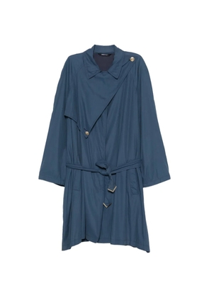 Versace Pre-Owned 1980s belted raincoat - Blue