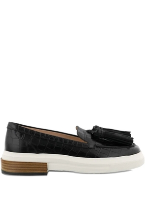 Tod's crocodile-embossed loafers - Black