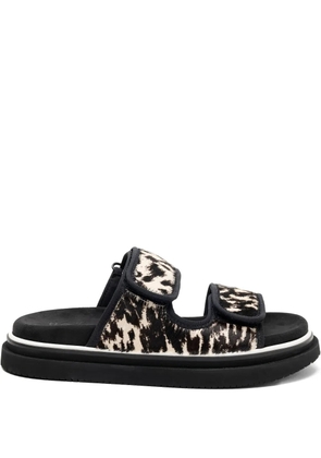 Hogan double-strap flat sandals - Black