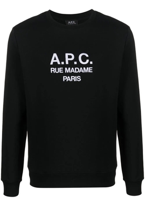A.P.C. logo-embroidered sweatshirt - Black