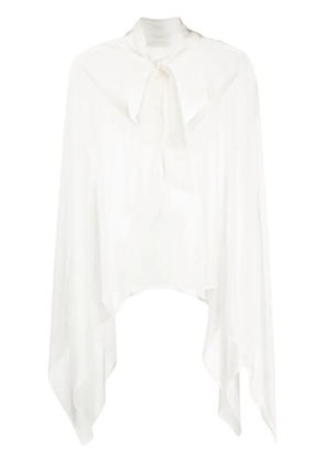 P.A.R.O.S.H. pussy bow-collar silk blouse - White