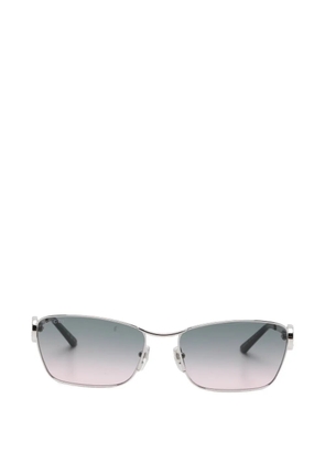 Gucci Eyewear gg-logo rectangle-frame sunglasses - Silver