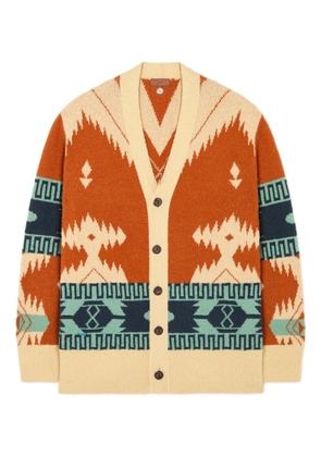 Alanui patterned button cardigan - Orange
