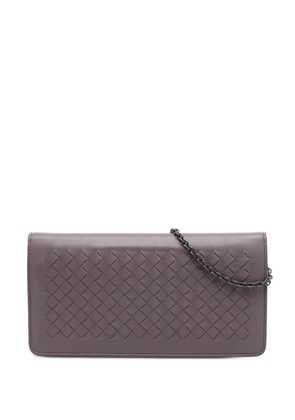 Bottega Veneta Pre-Owned 2012-2025 Nappa Intrecciato Continental Wallet on Chain crossbody bag - Purple