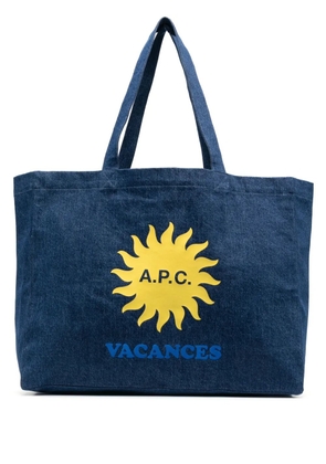 A.P.C. Vacances-print tote bag - Blue