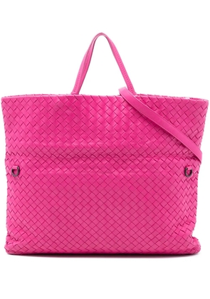 Bottega Veneta Pre-Owned 2012-2026 Nappa Intrecciato Fold Over Tote satchel - Pink