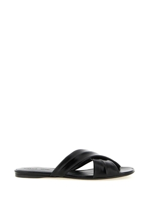 KHAITE crossed strap liria sandals - Black