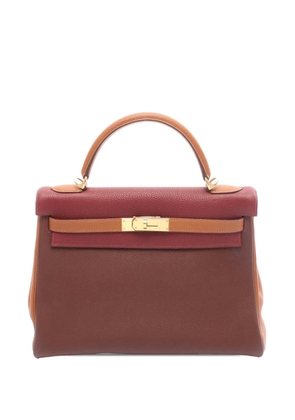 Hermès Pre-Owned 2002 Clemence Tricolor Kelly II Retourne 32 handbag - Brown
