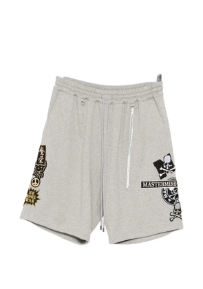 Mastermind Japan logo-appliqué shorts - Grey