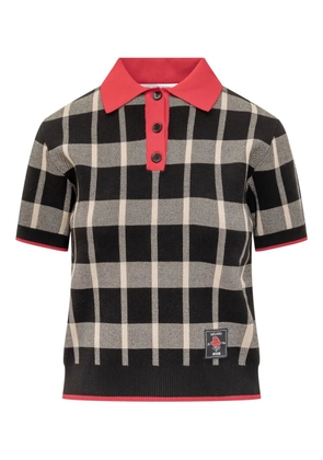 MSGM checked polo top - Black
