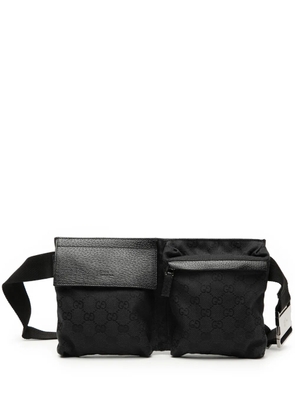 Gucci Pre-Owned 2000-2015 GG Canvas Double Pocket belt bag - Black