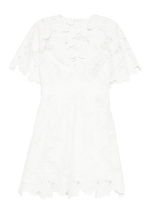 SANDRO floral lace mini dress - White