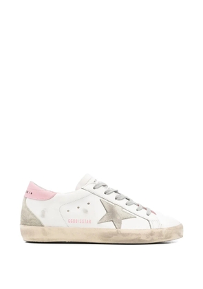 Golden Goose star appliqué leather sneakers - White