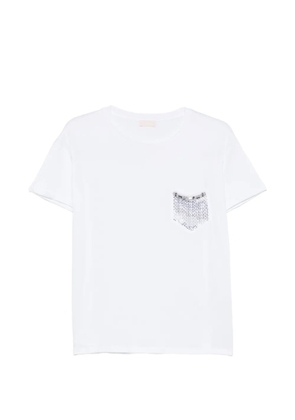 LIU JO pocket embellished T-shirt - White