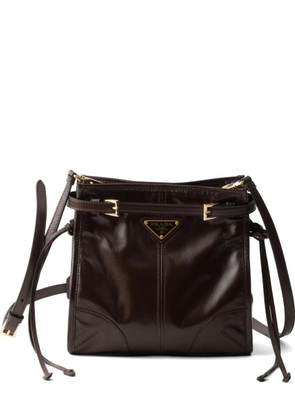 Prada Bonnie leather mini shoulder bag - Brown