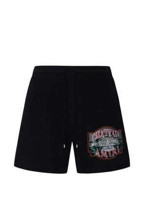 AMIRI logo-graphic shorts - Black