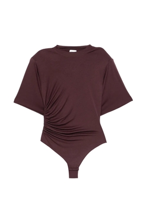 THE ANDAMANE Lennox gathered-detail bodysuit - Purple