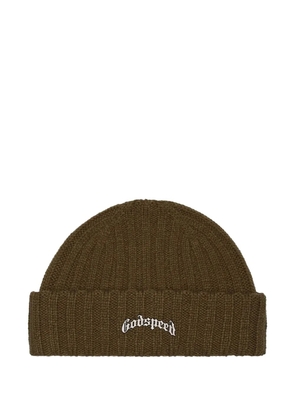 GODSPEED emblem beanie hat - Brown