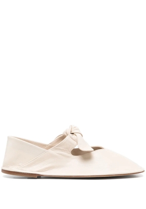 Hereu knotted-upper flat pumps - Neutrals