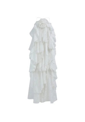 Aje Merritt ruffled floral maxi dress - White