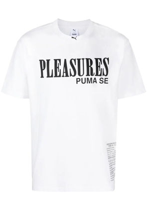 PUMA x PLEASURES Typo cotton T-shirt - White