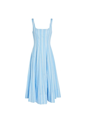 STAUD Wells striped mini dress - Blue