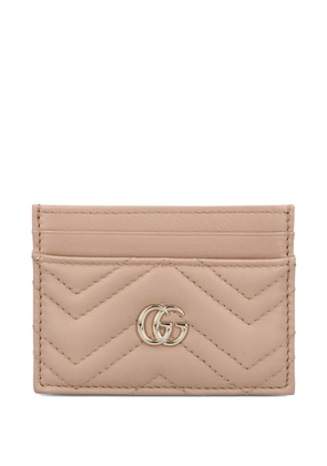Gucci GG Marmont chevron card holder - Neutrals