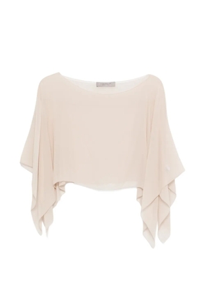 D.Exterior draped cape top - Neutrals